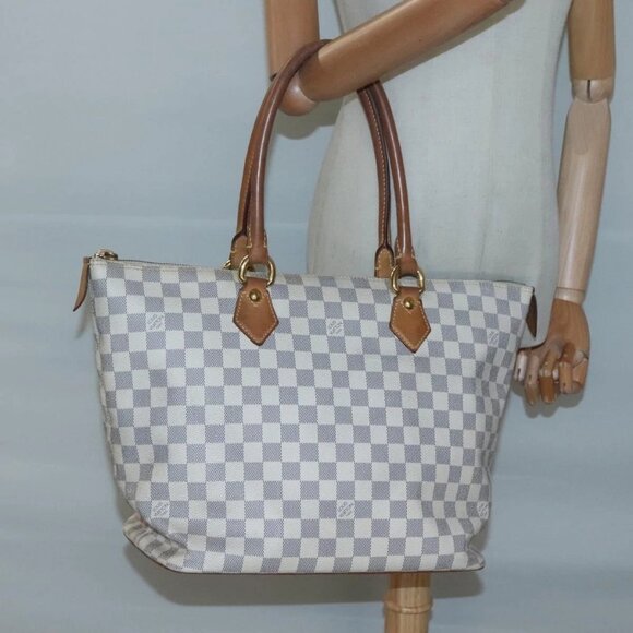 LOUIS VUITTON Damier Azur Saleya MM Tote Bag - Picture 13 of 15